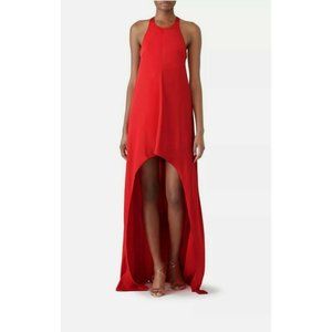 Kaufmanfranco Sleeveless High Low Gown Maxi Dress Red